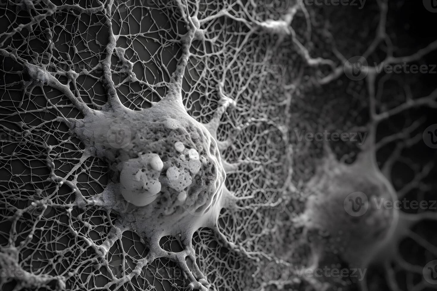 Neural network . Neuron cells of human nervous system . Created by generative AI . photo