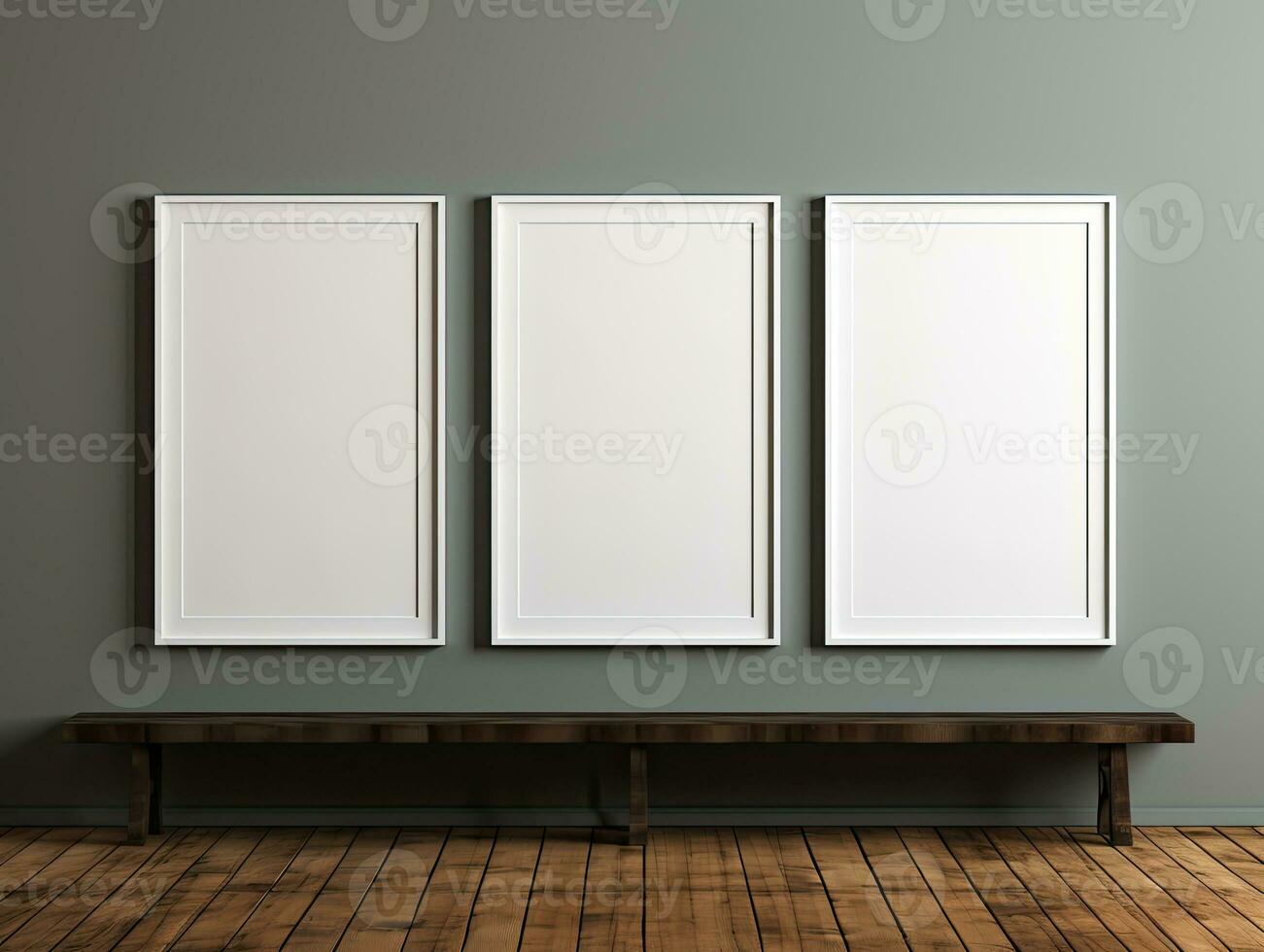 Modern Gallery Wall Poster Frames Mockup illustration photo