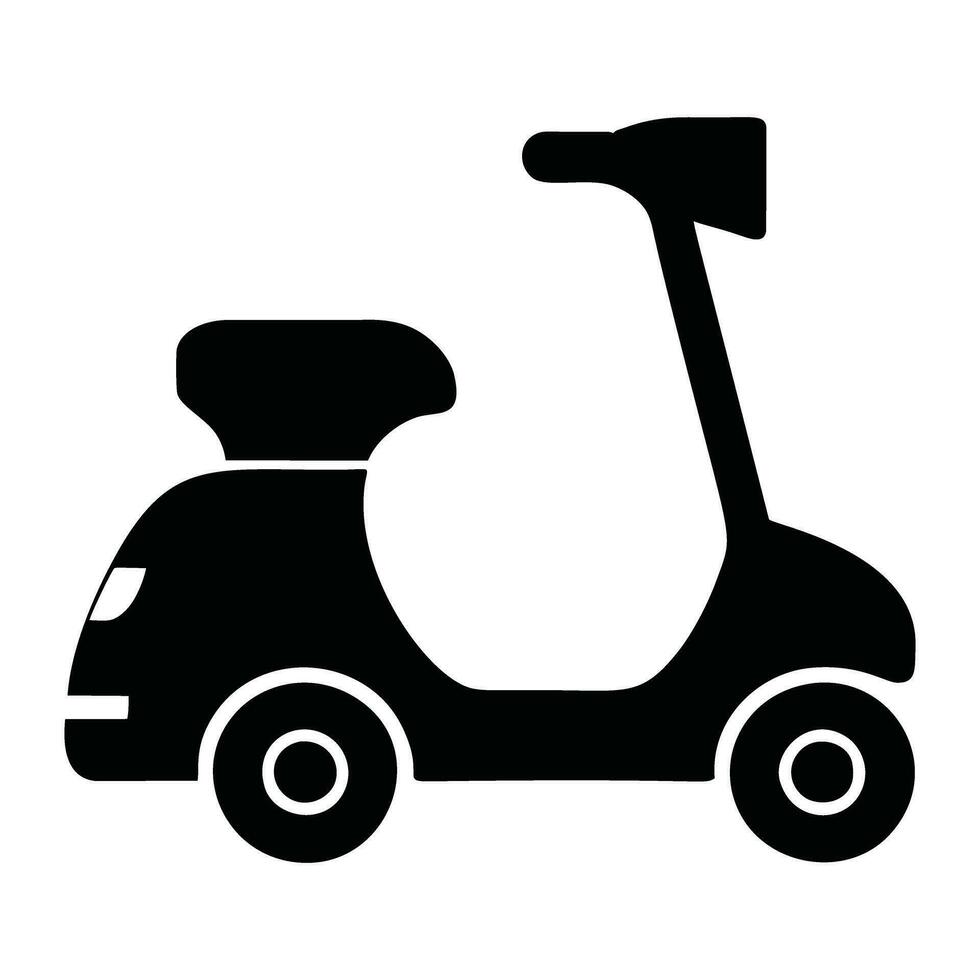 Minimalist Scooter Icon Pictogram Style Vector Image