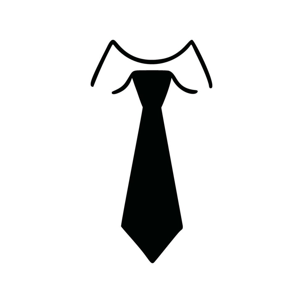 Minimalist Tie Icon Pictogram Style Vector Image