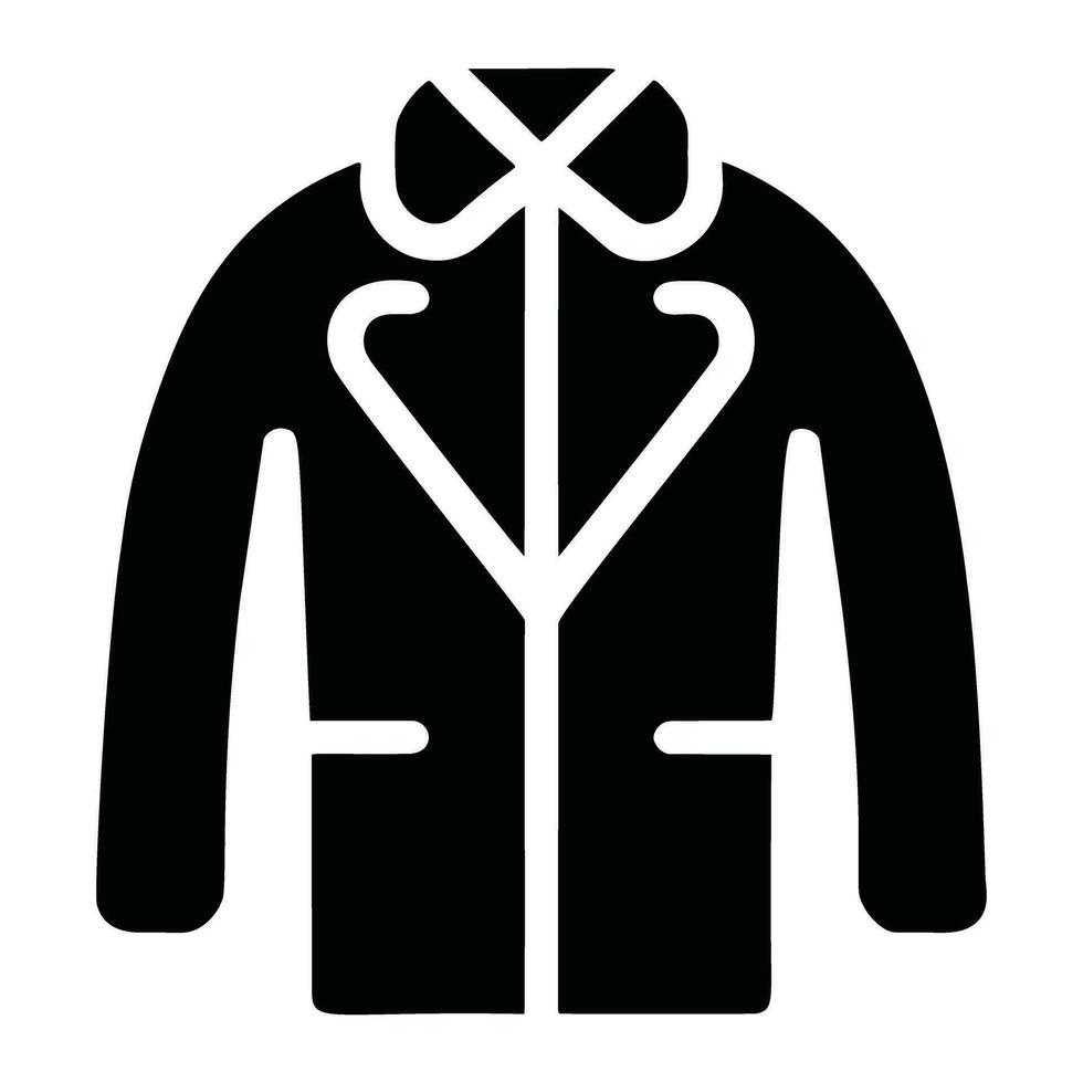 Minimalist Overcoat Icon Pictogram Style Vector Image