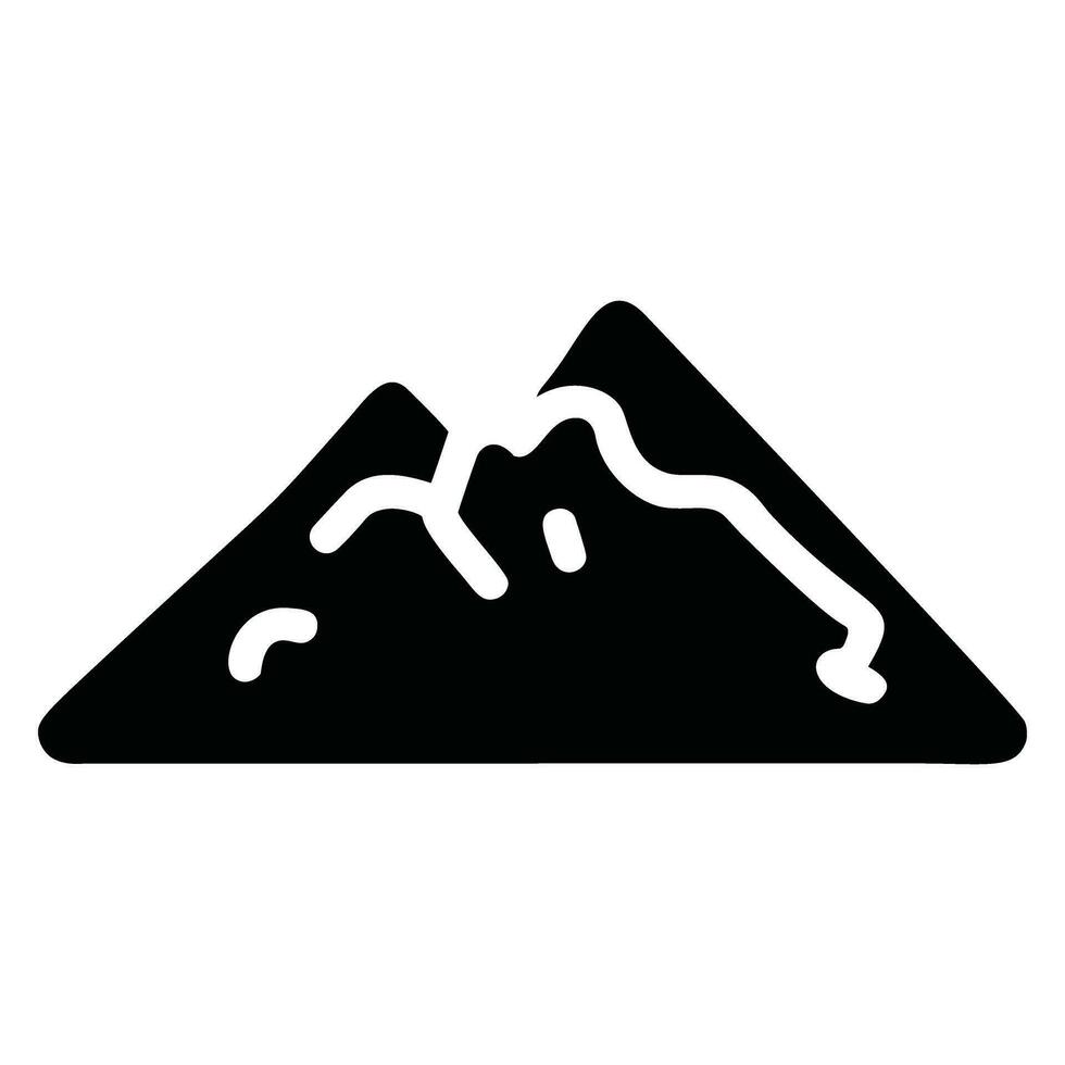 Mountain Icon Silhouette vector