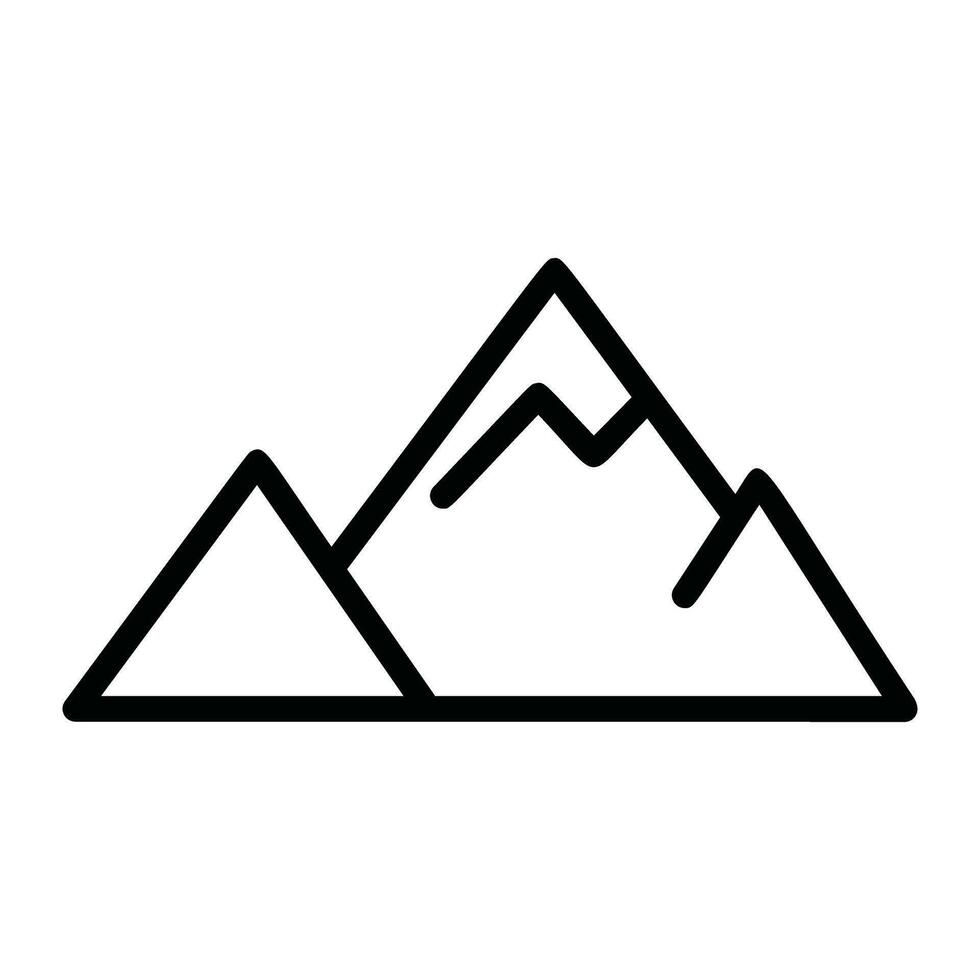 Minimalist Mountain Icon vector