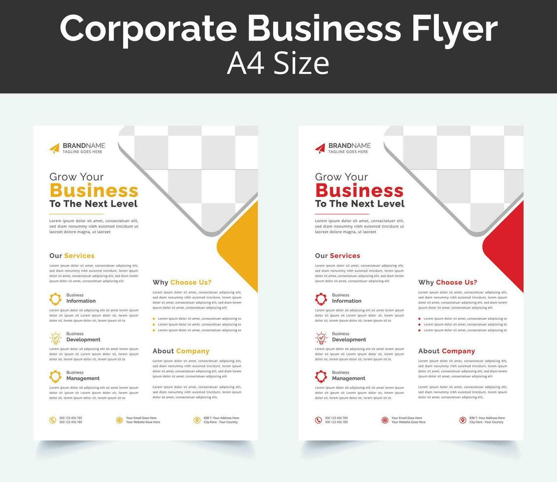 Corporate business flyer poster pamphlet brochure cover template design with red color on a4 paper size. For marketing, business proposal, promotion, advertise, publication, cover page vector