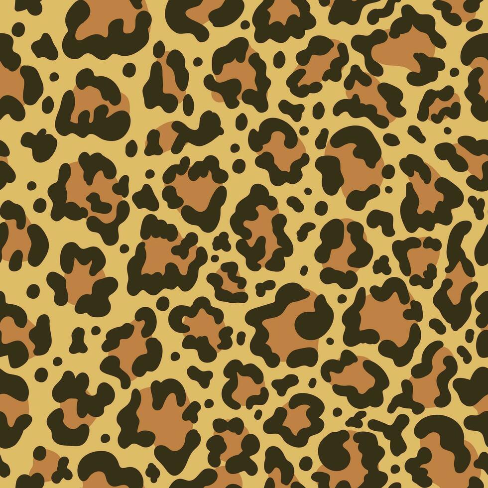 Leopard skin seamless pattern vector