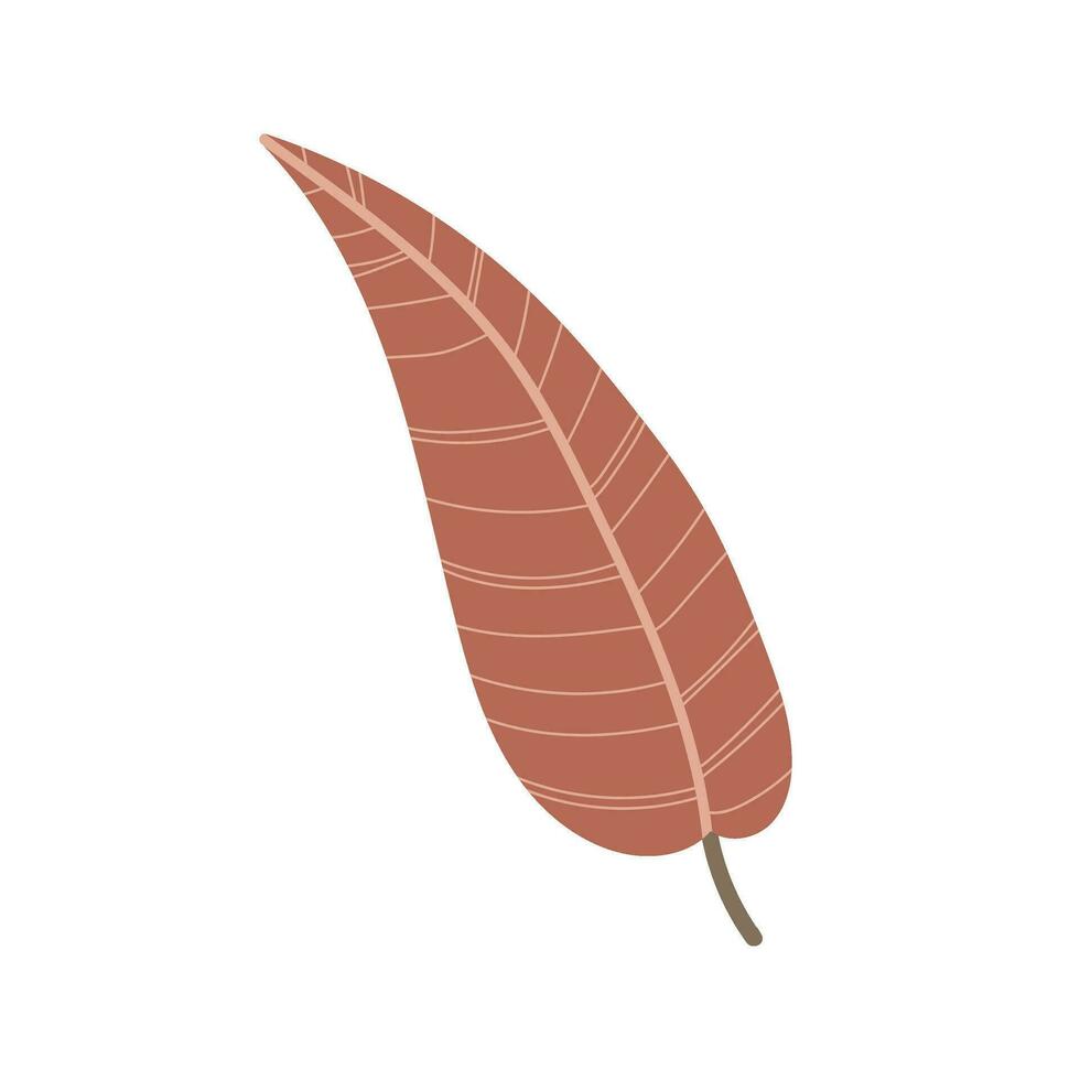 Simple Autumn  leaf. Hand drawn element for autumn decorative design, halloween invitation, harvest or thanksgiving vector