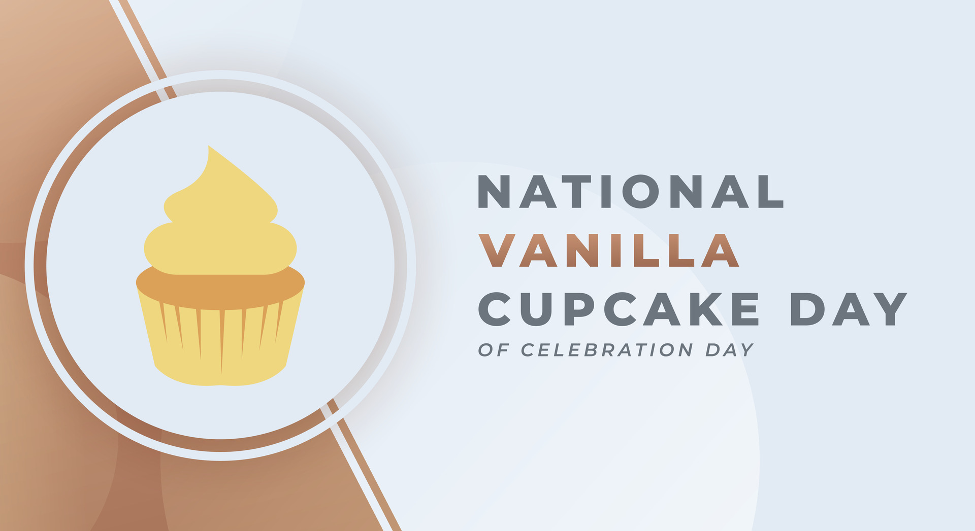 National Vanilla Cupcake Day Celebration Vector Design Illustration for