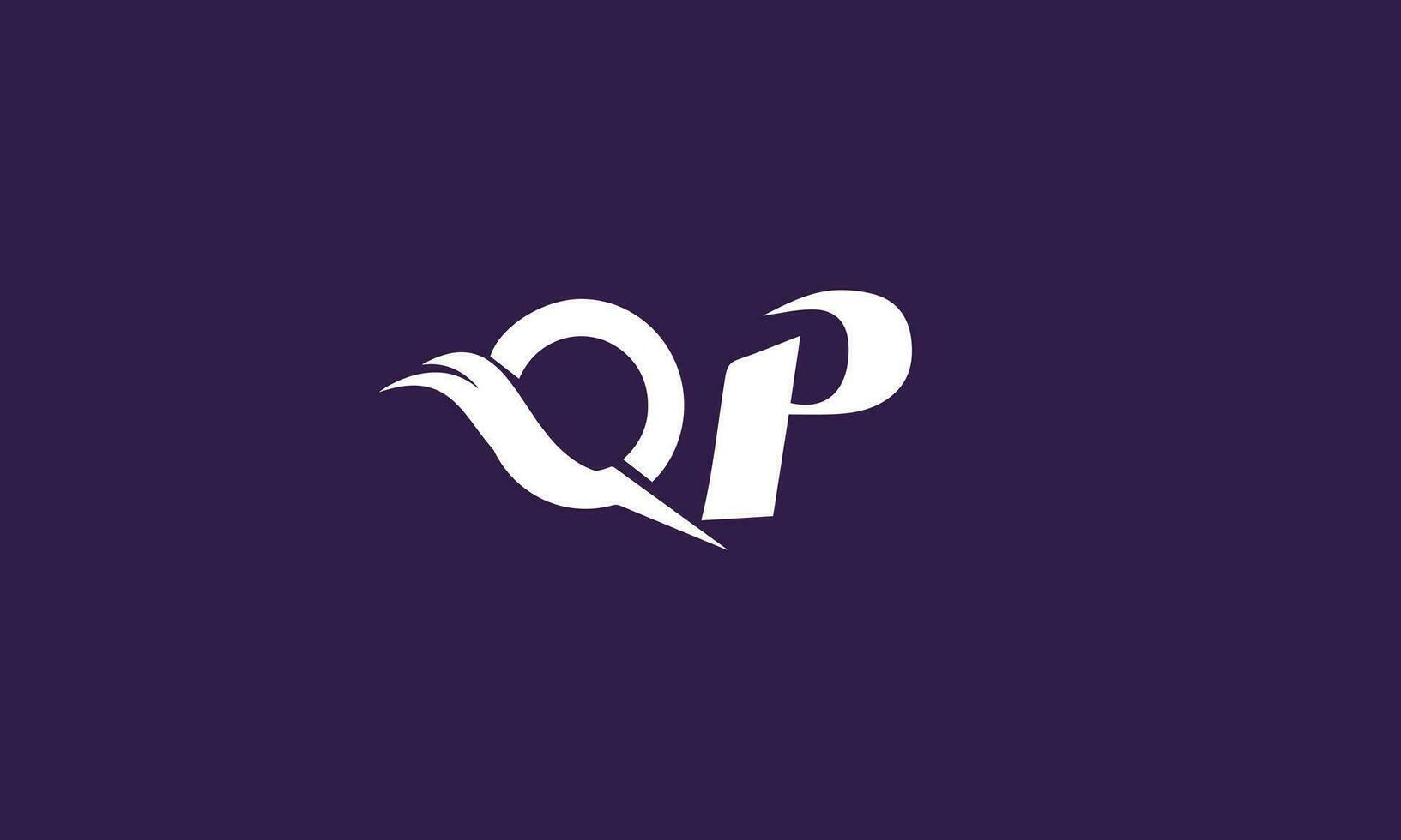 Initial Letter QP Logo - Simple Business Logo vector