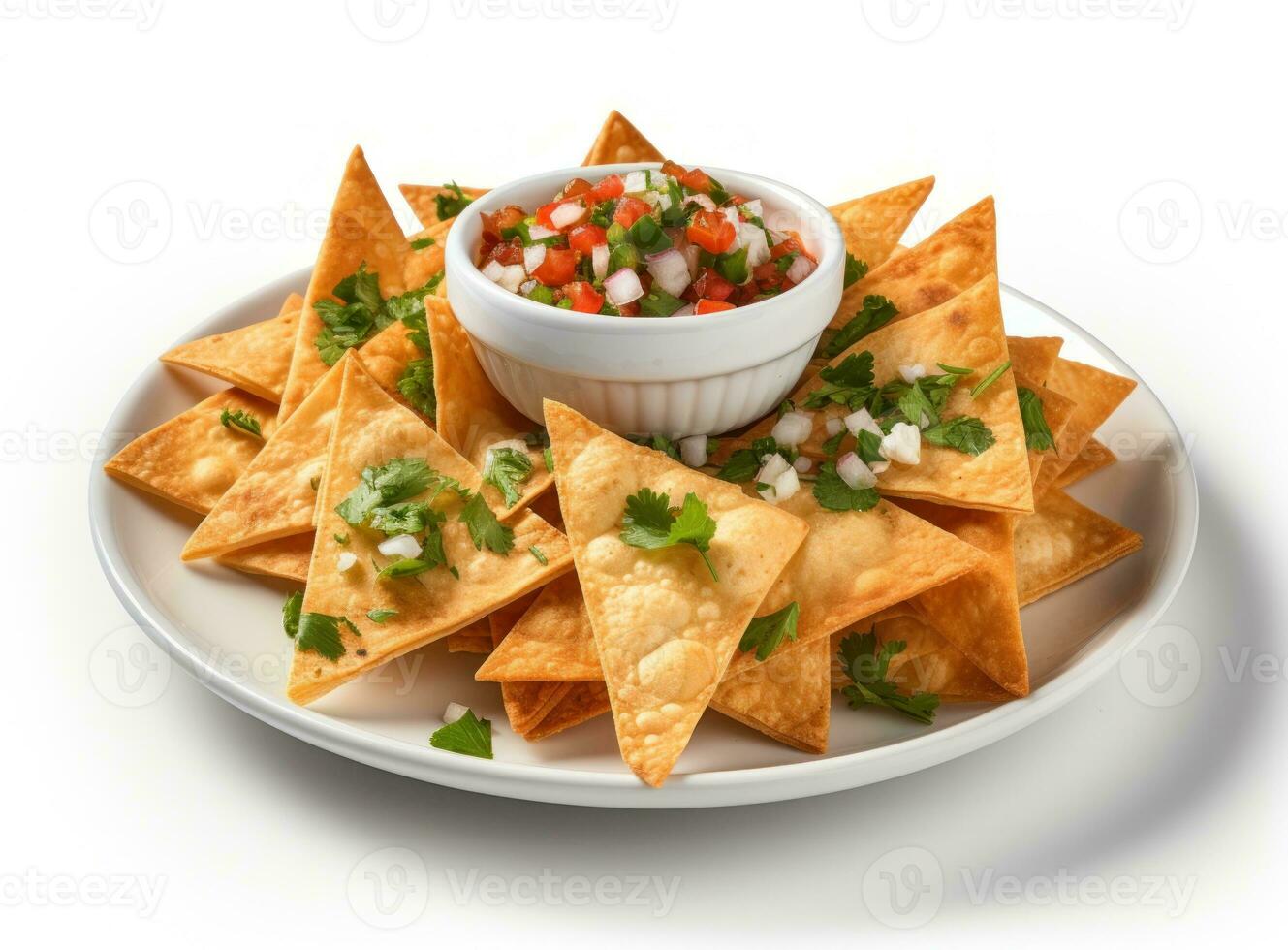 Bowl of tortilla chips photo
