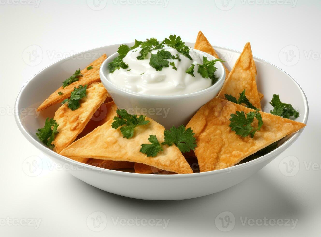 Bowl of tortilla chips photo