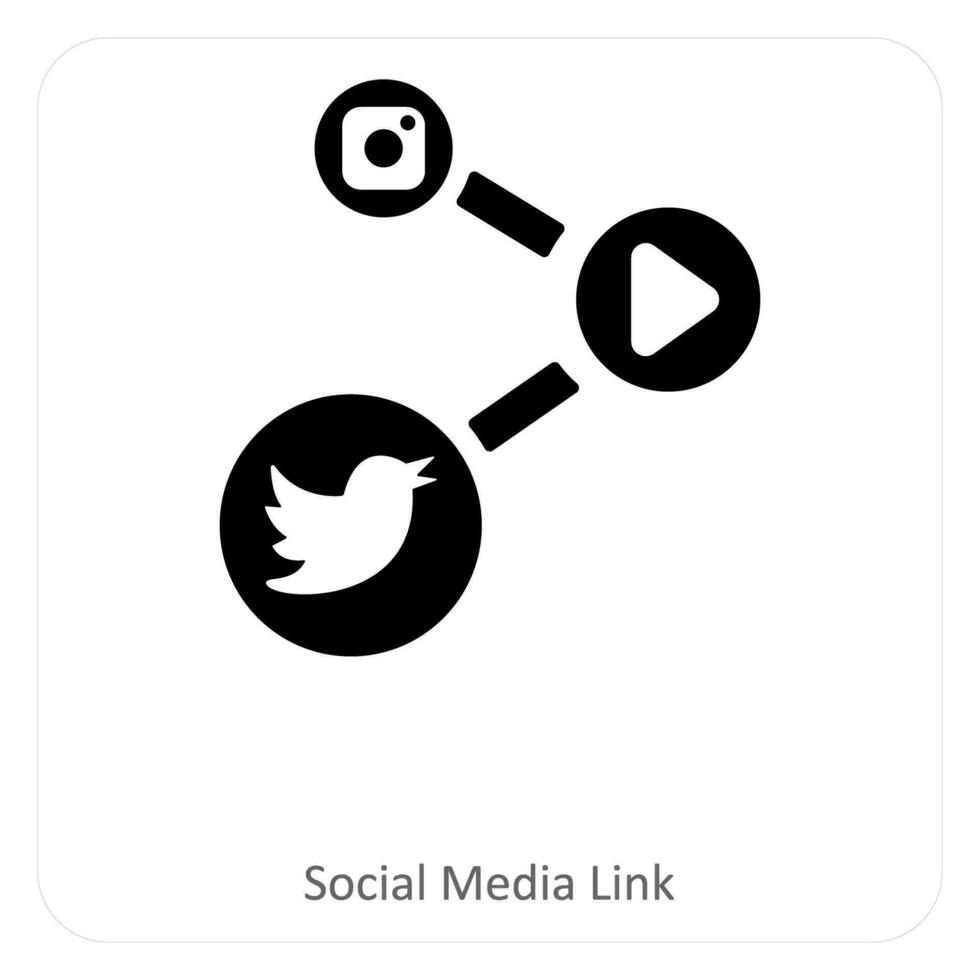social medios de comunicación enlace icono concepto vector