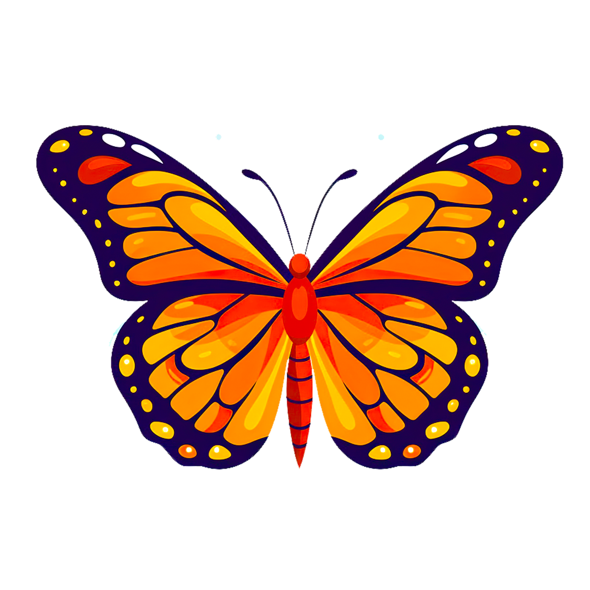 Monarch butterfly Yellow Generative Ai 26515221 PNG