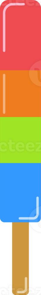 Multicolored Ice Lollipop png