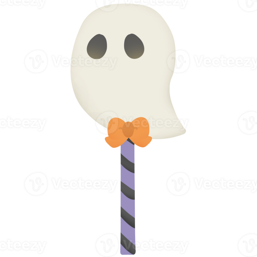 Halloween lollipop with ribbon png