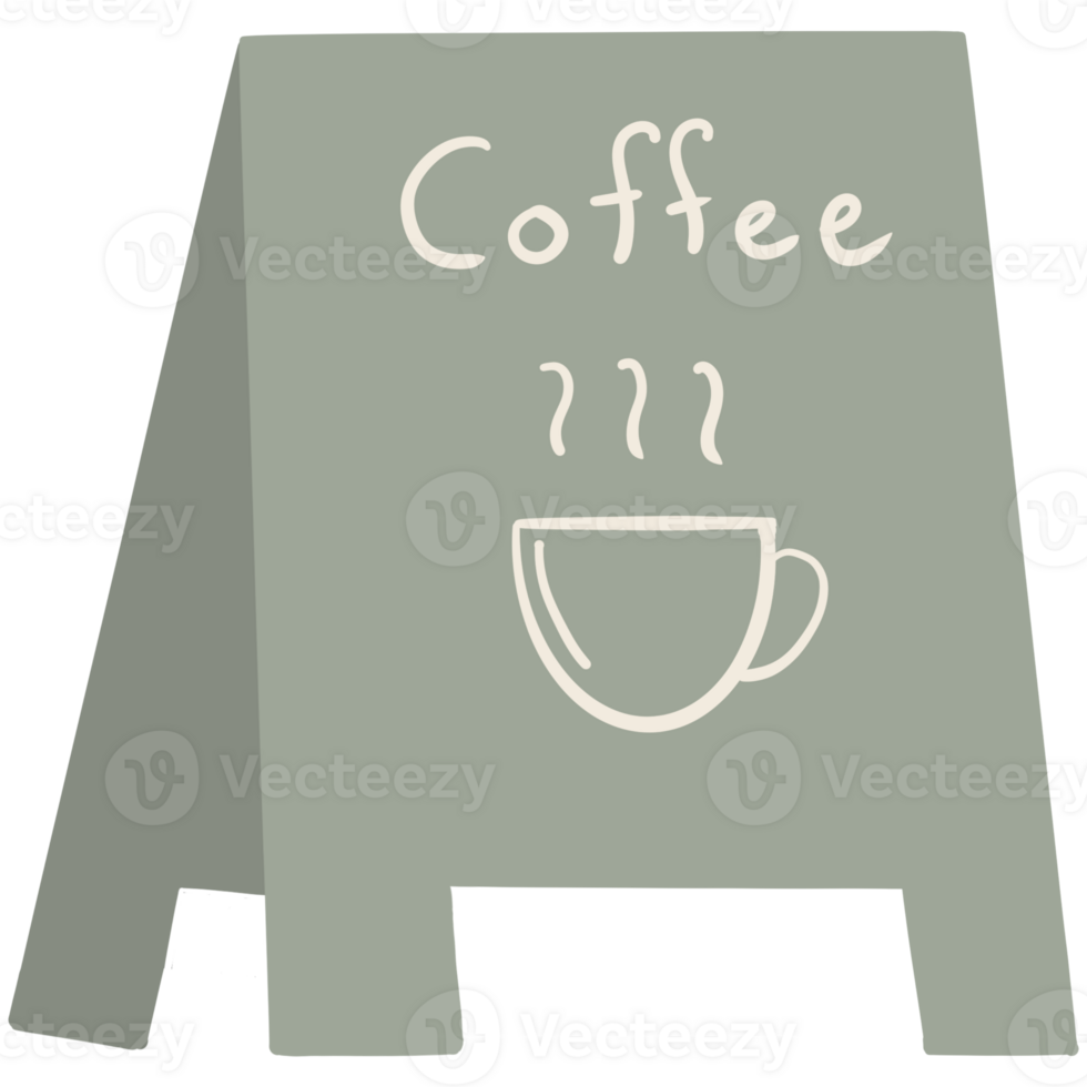 minimal Cafe sign png