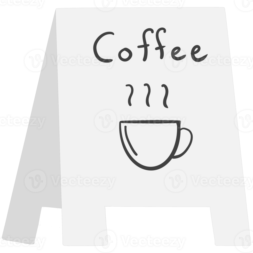 minimal Cafe sign png