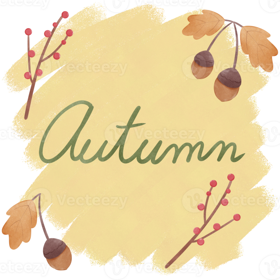 Yellow Autumn frame png