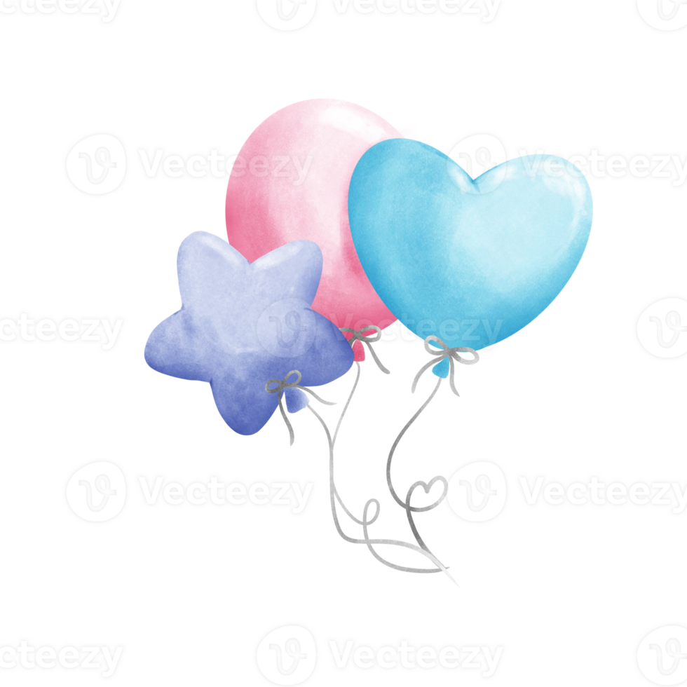 Pastel ballons for party png