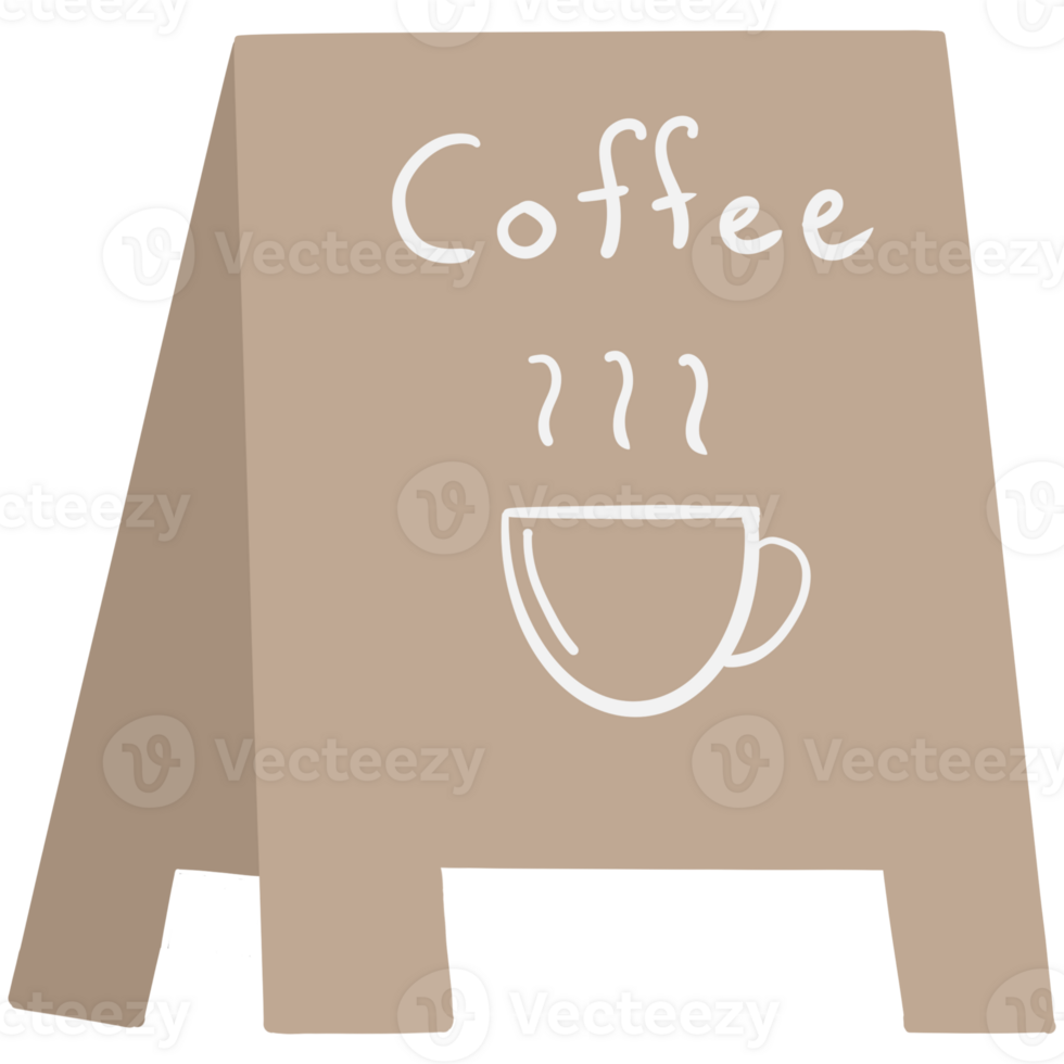 minimal Cafe sign png