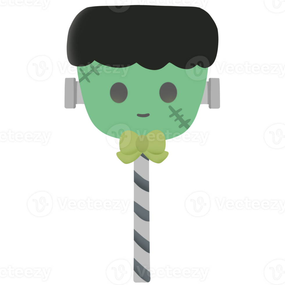 Halloween lollipop with ribbon png