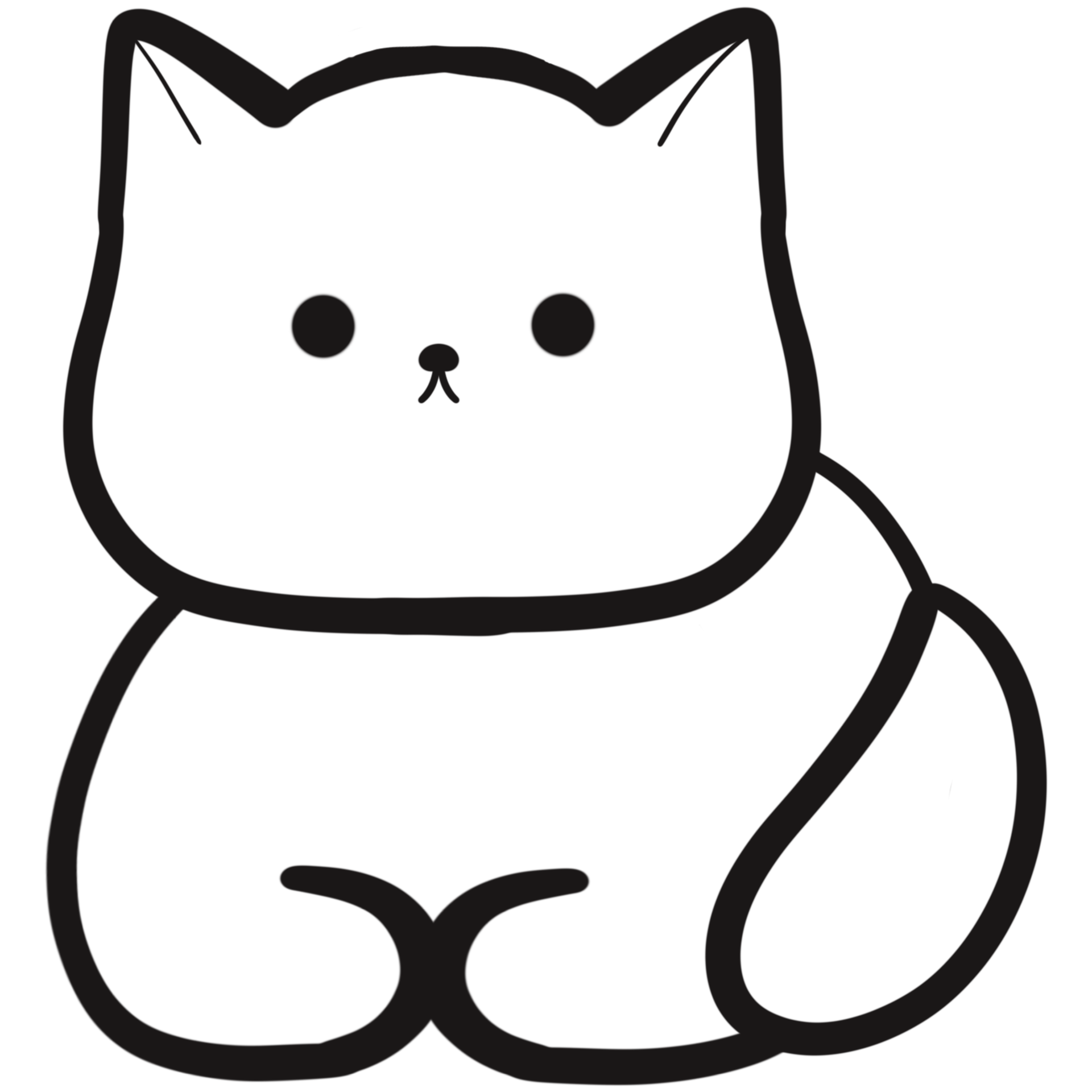 cute-cat-outline-26515555-png