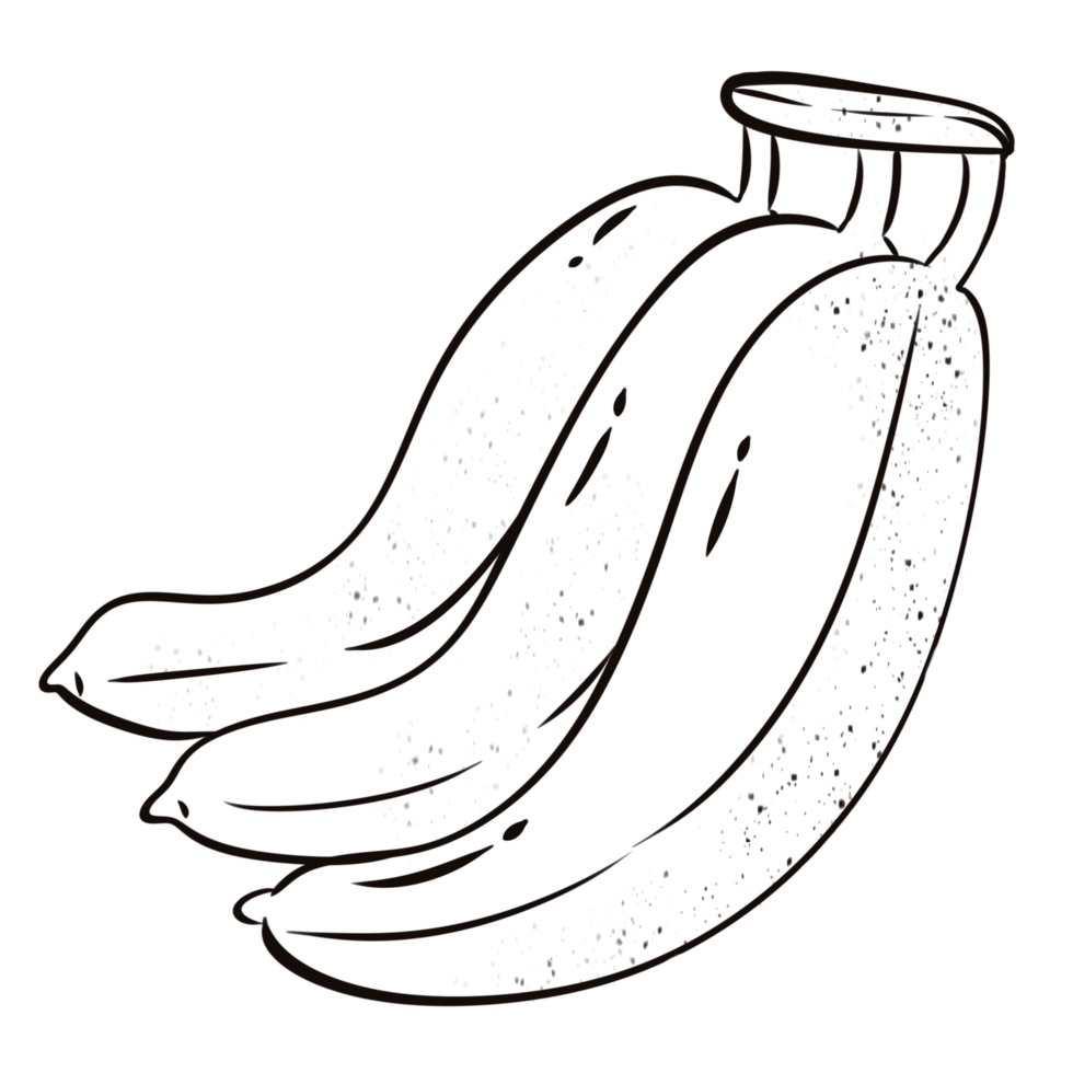 Banana outline hand drawn. png