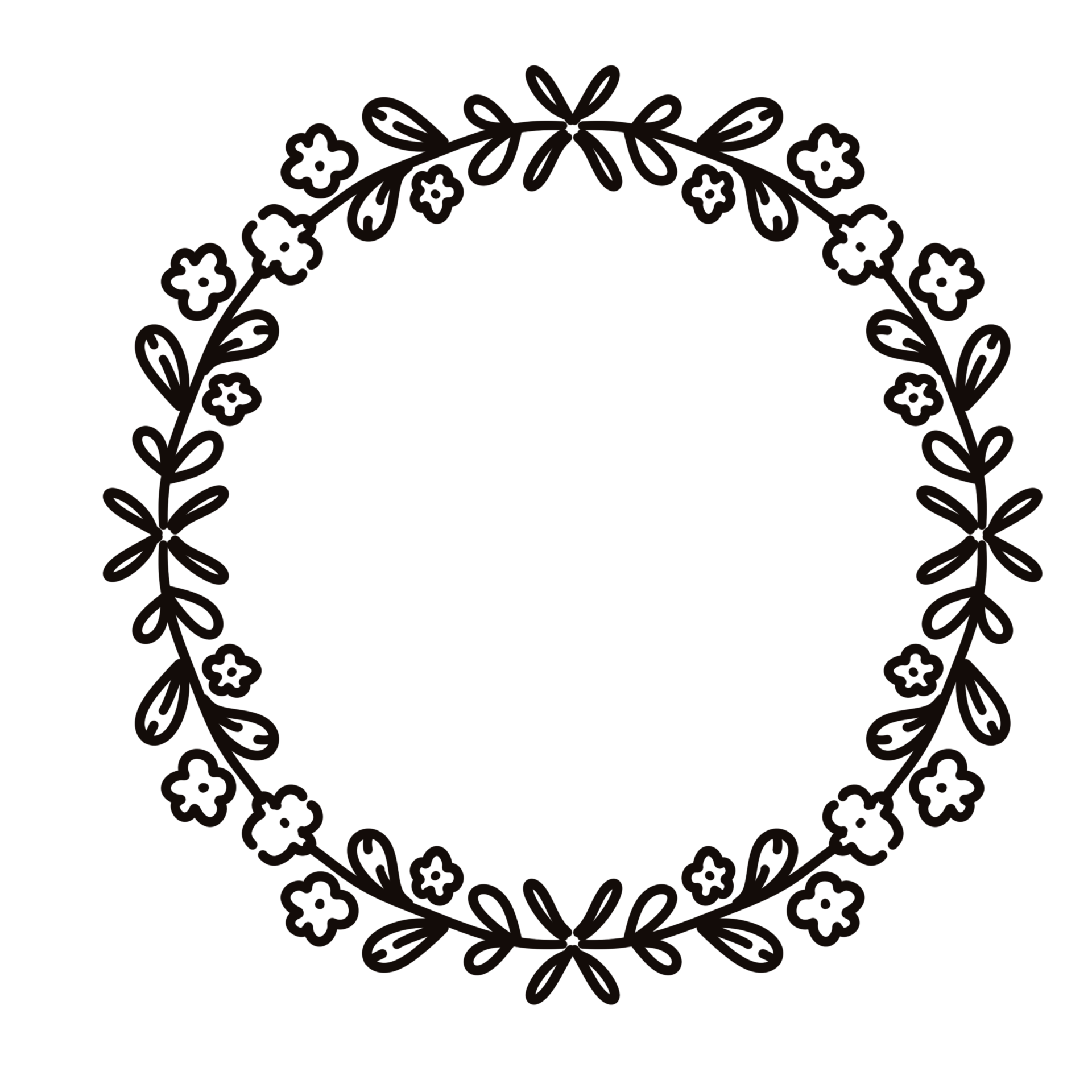 Floral flower frame images line doodle png. 26515591 PNG