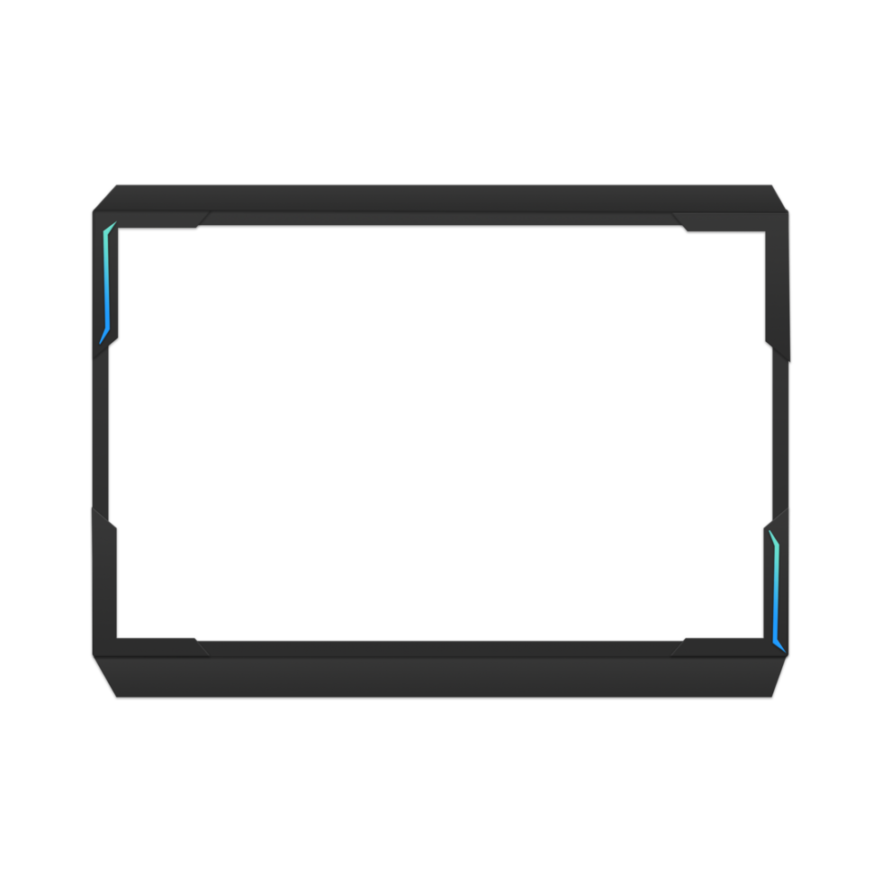 Live gaming screen panel broadcast border design png