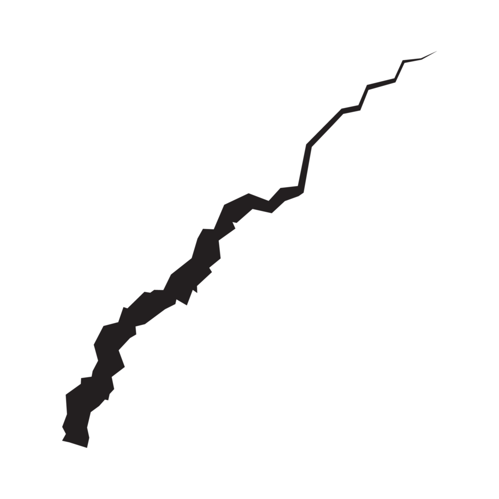 Diviso terreno Cracked terra dopo terremoto png simbolo