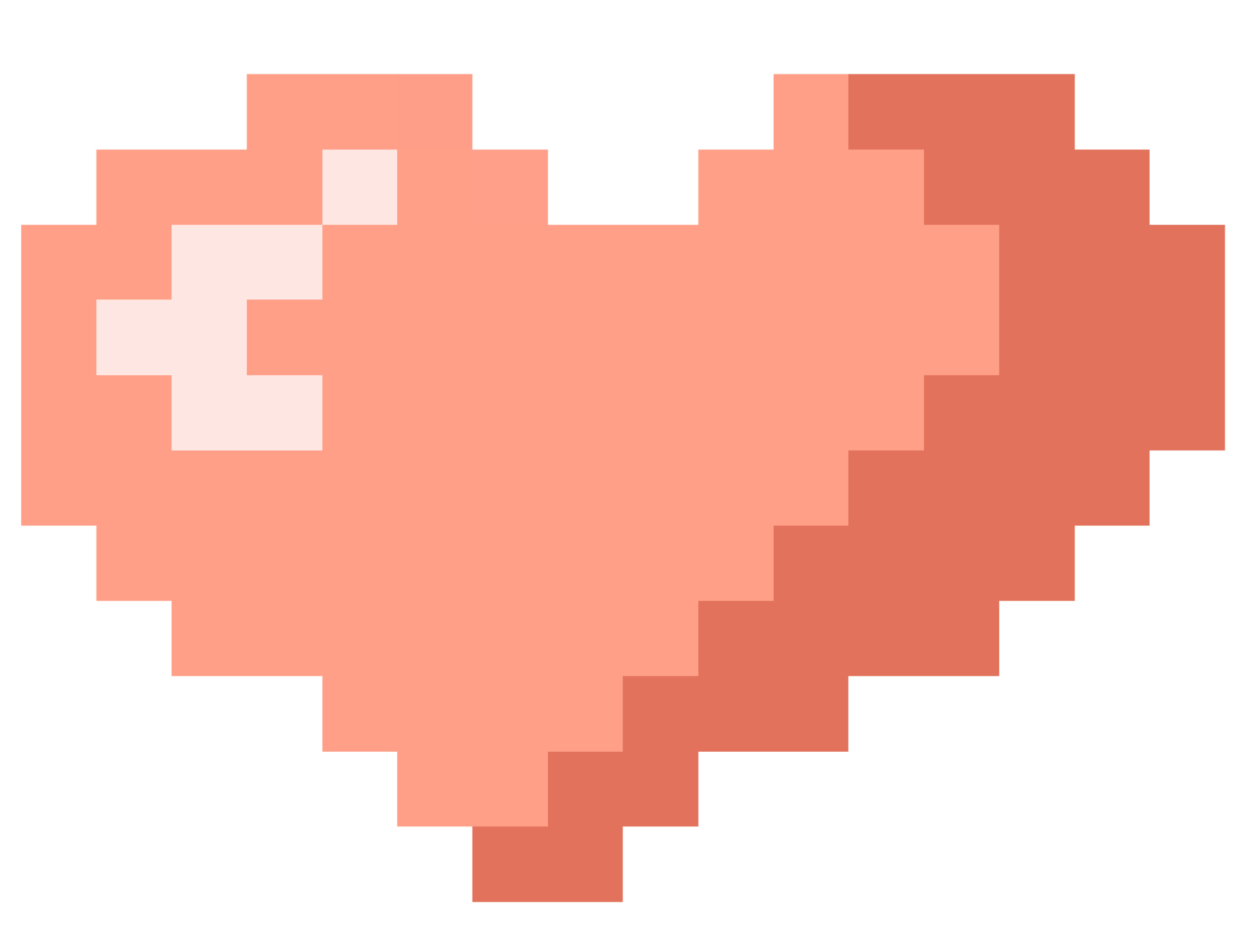 Cute and simple pink heart shape in pixel art 26515669 PNG