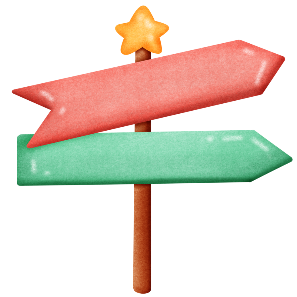 Cute blank pastel signpost png