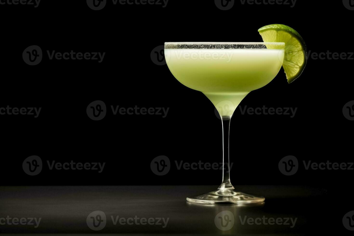 Ideal margarita cocktail dark background with empty space for text photo