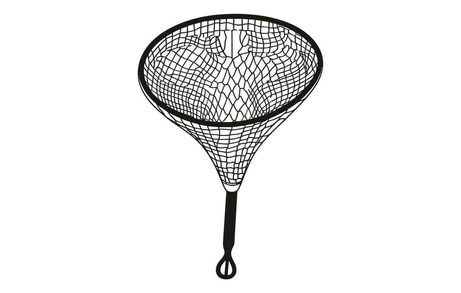 River Fishing Net Vector, Fishing net isolated. fishnet cartoon vector illustration