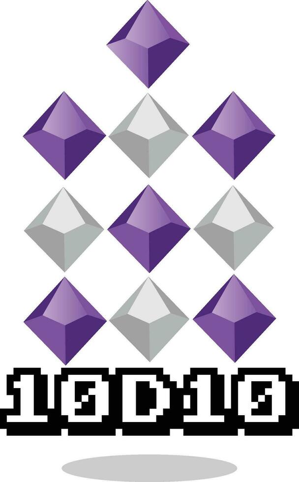 D10 Dice Logo vector