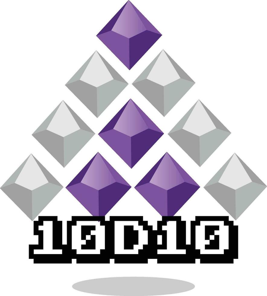 D10 Dice Logo vector