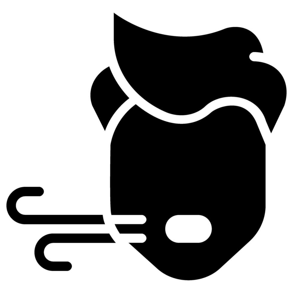 breath bad smell vector glyph icon