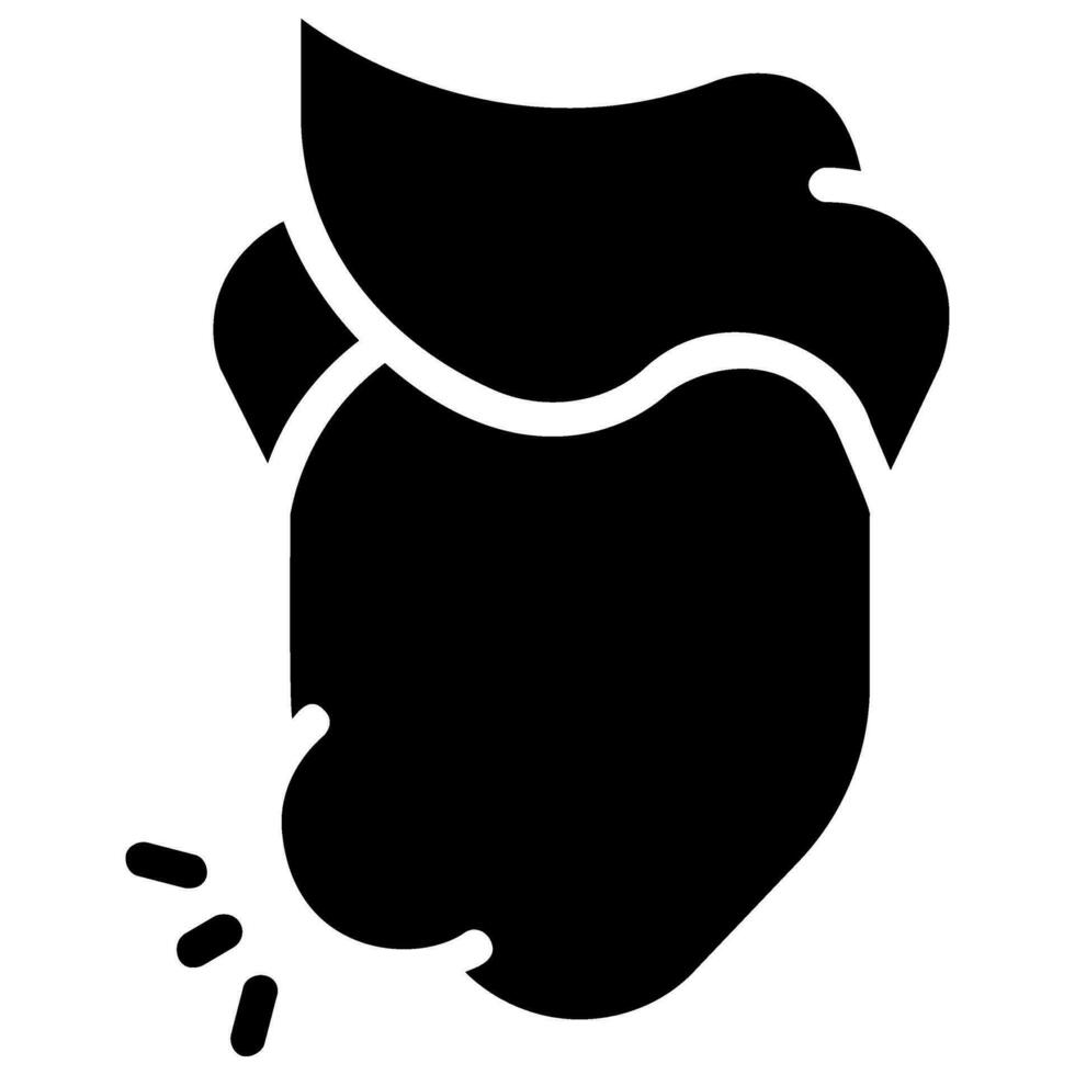 tooth pain vector glyph icon