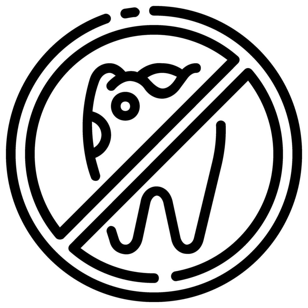 no decay vector outline icon