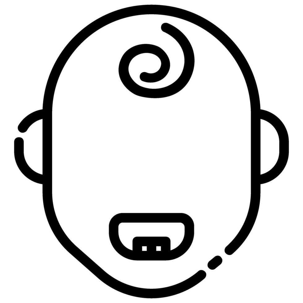 first tooth vector outline icon