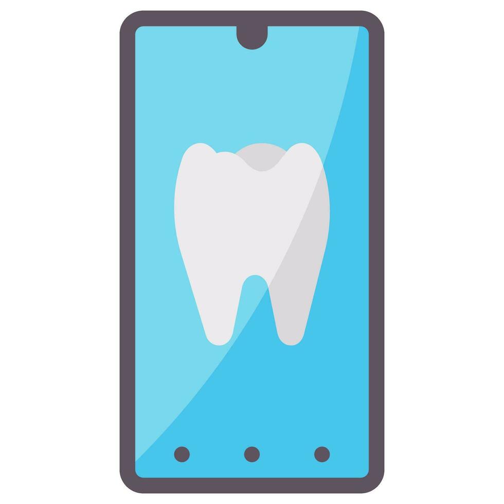 dental app vector flat icon