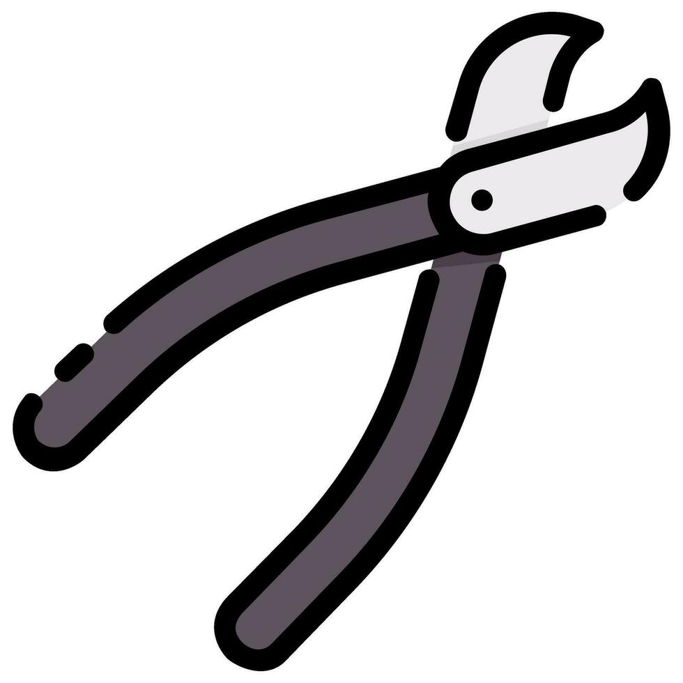 dental nippers vector filled outline icon