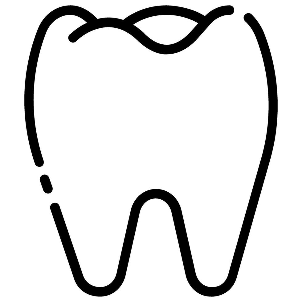 tooth vector outline icon