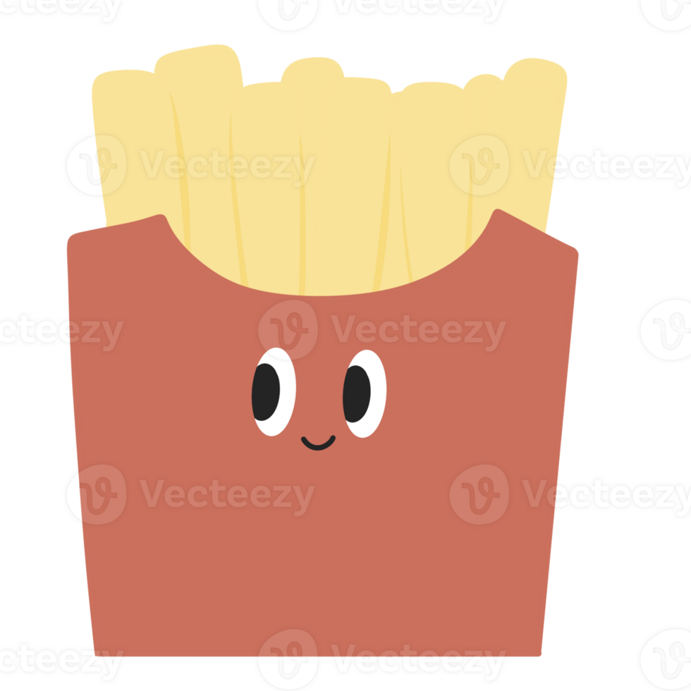 Fast food junk food French fries cute cartoon 26517088 PNG