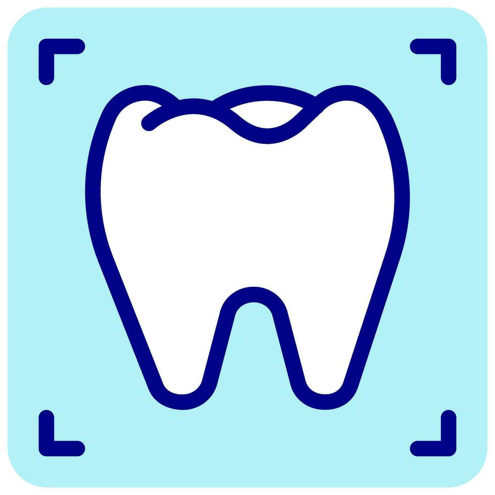 diente radiografía vector de colores icono