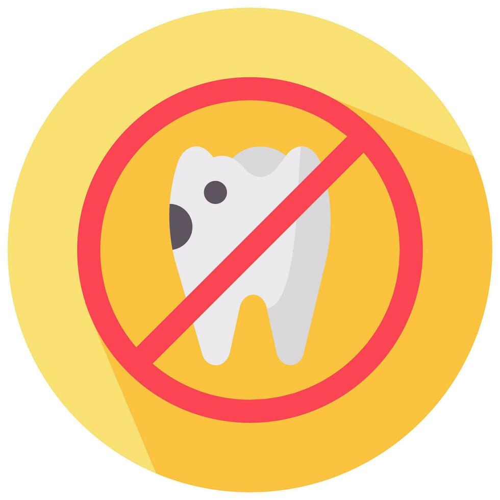 no decay vector round flat icon