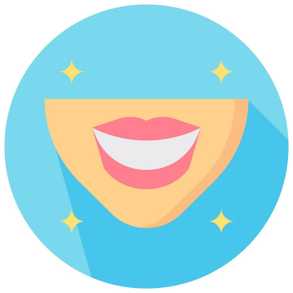 sonrisa vector redondo plano icono