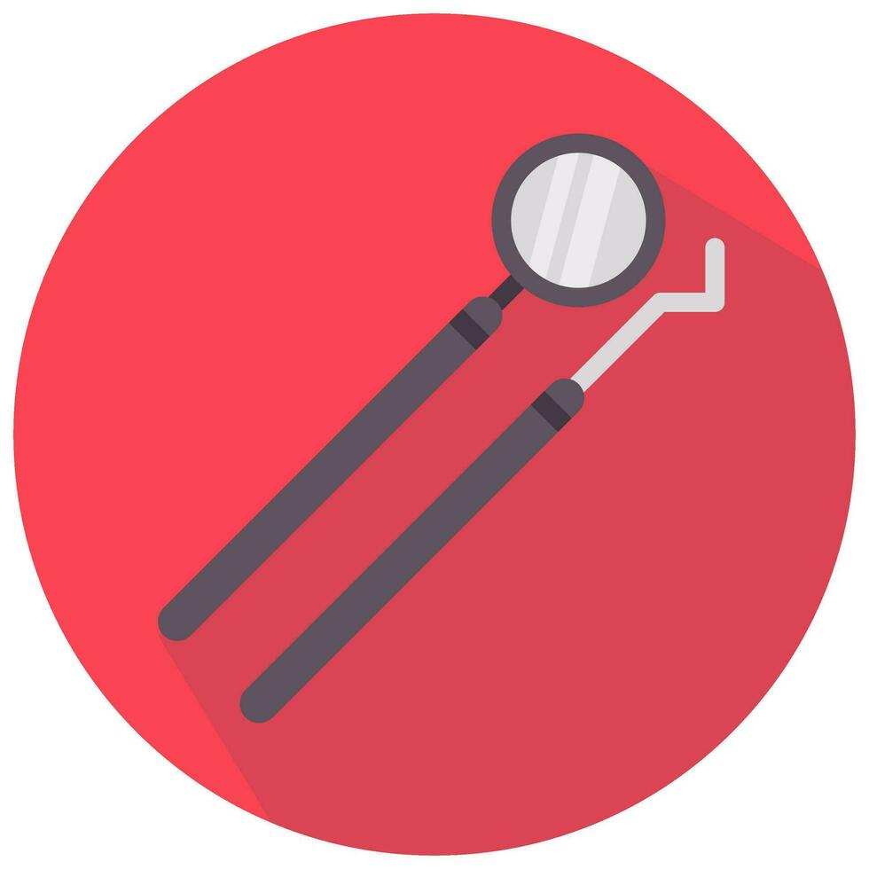 dental herramientas vector redondo plano icono