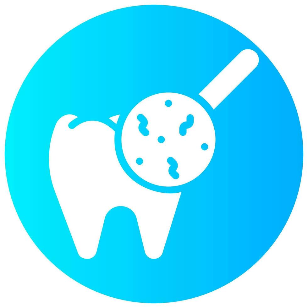 tooth microbe vector gradient round icon