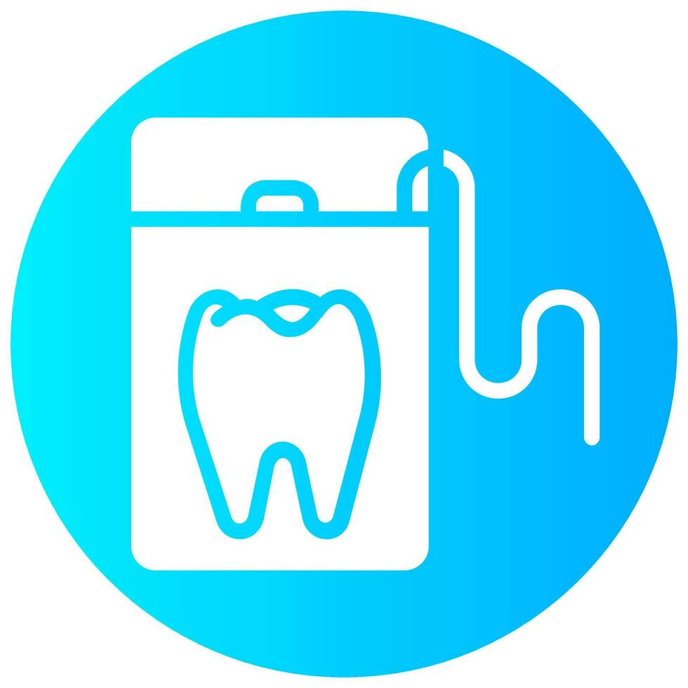 dental floss vector round gradient icon