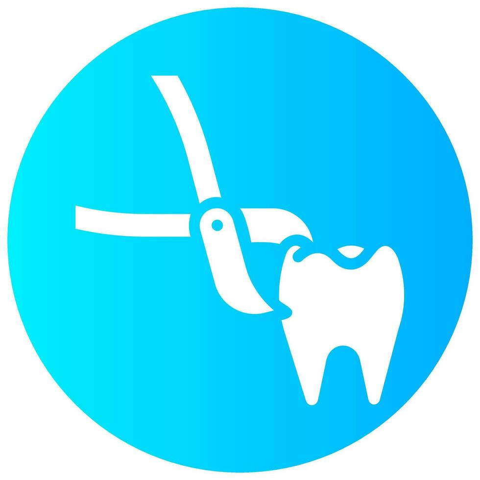 tooth extract vector gradient round icon